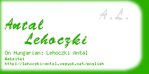 antal lehoczki business card